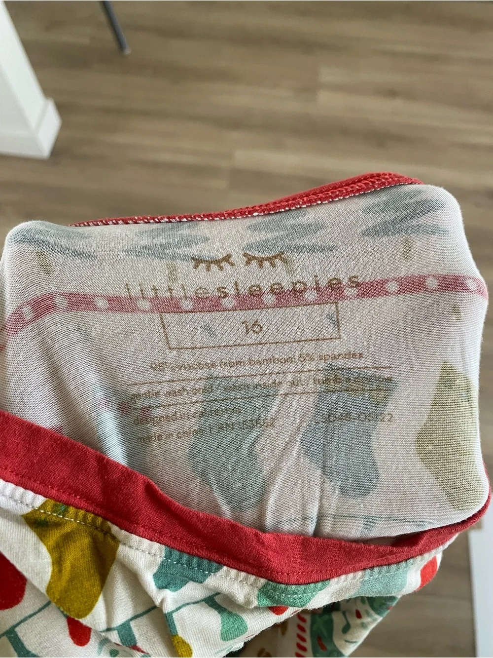 Little Sleepies 16 year Holiday Gingerbread & Stocking Pajama Set